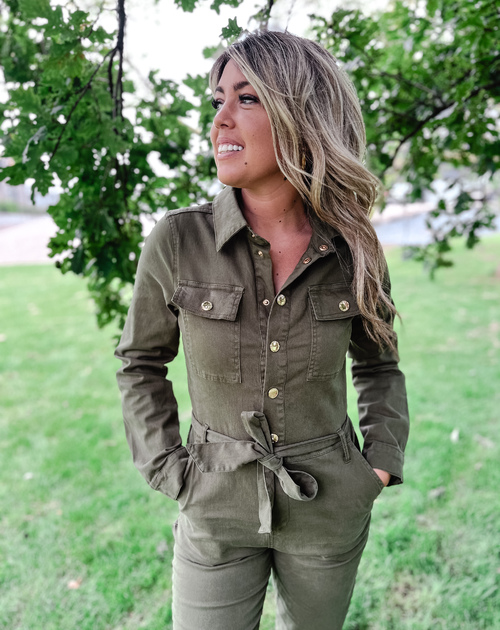 Frenchy Jumpsuit Olive Green