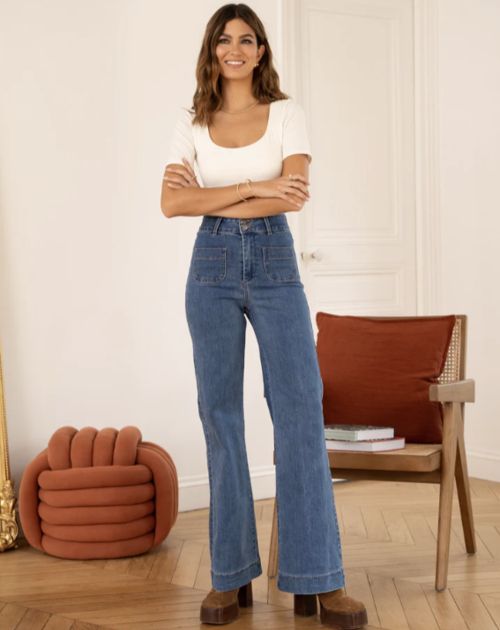 Frenchy Wide Jeans Bue