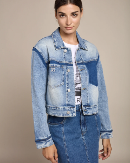 vest denim blauw