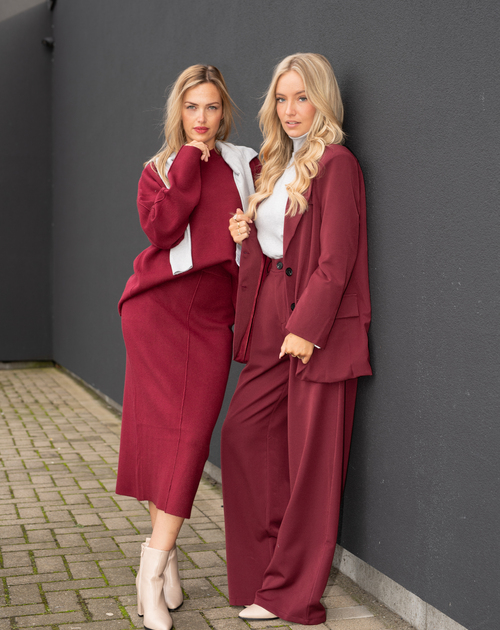 Blazer lange mouw bordeaux