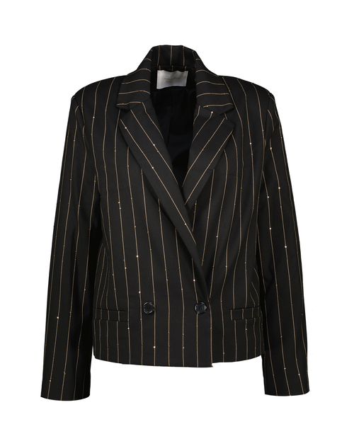 Blazer zwart met gouden streep 