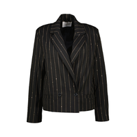 Blazer zwart met gouden streep 